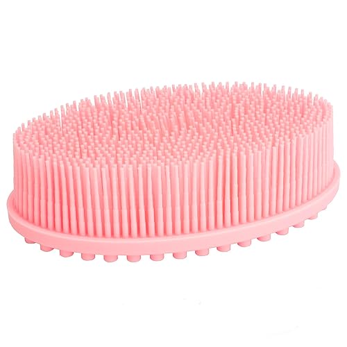 DNC Exfoliating Silicone Body Scrubber Shower Bath Body Brush Easy to Clean, Lathers Well, Eco Friendly (Pink) Beauty & Personal Care DNC