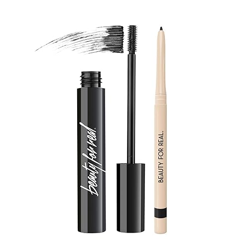 Beauty For Real I-Line 24-7 Eyeliner (Black Magic) & Hi-Def Mascara (Just Black) Set - Long-Wearing, Waterproof Gel Eyeliner + Defining & Volumizing Beauty & Personal Care Beauty For Real