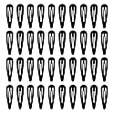 40 Pack Black 2 Inch Barrettes Women Metal Snap Hair Clips Accessories Beauty & Personal Care PIDOUDOU