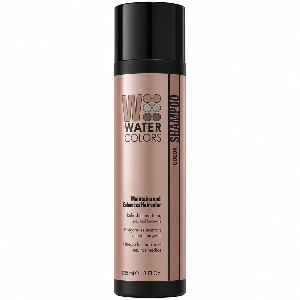 Watercolors Color Depositing Hair Dye Shampoo, Cocoa, 8 Fl Oz
