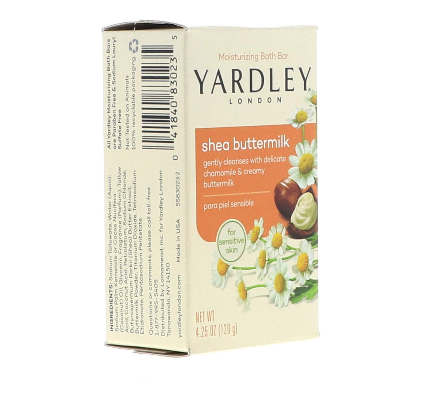Yardley Shea Buttermilk Bath Bar 4oz 4 Pack Beauty & Personal Care YARDLEY LONDON