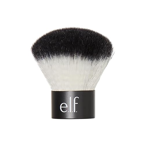 e.l.f. Kabuki Face Brush, Travel-Sized Makeup Brush For Precise & Controlled Application On-The-Go, Vegan & Cruelty-Free Beauty & Personal Care e.l.f.