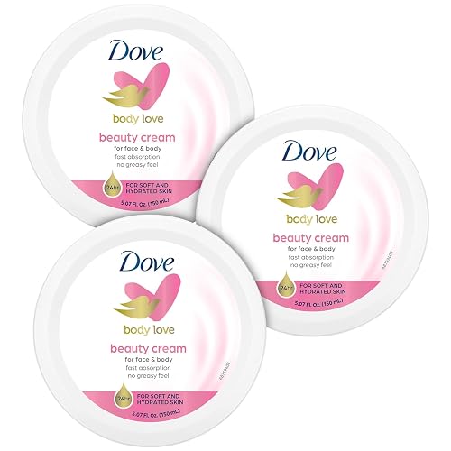 Dove Body Love Beauty Cream, Lightweight, Fast-Absorbing Face and Body Cream for Normal to Dry Skin, 24-Hour Moisture, Luxuriously Scented Face Cream Beauty & Personal Care Dove