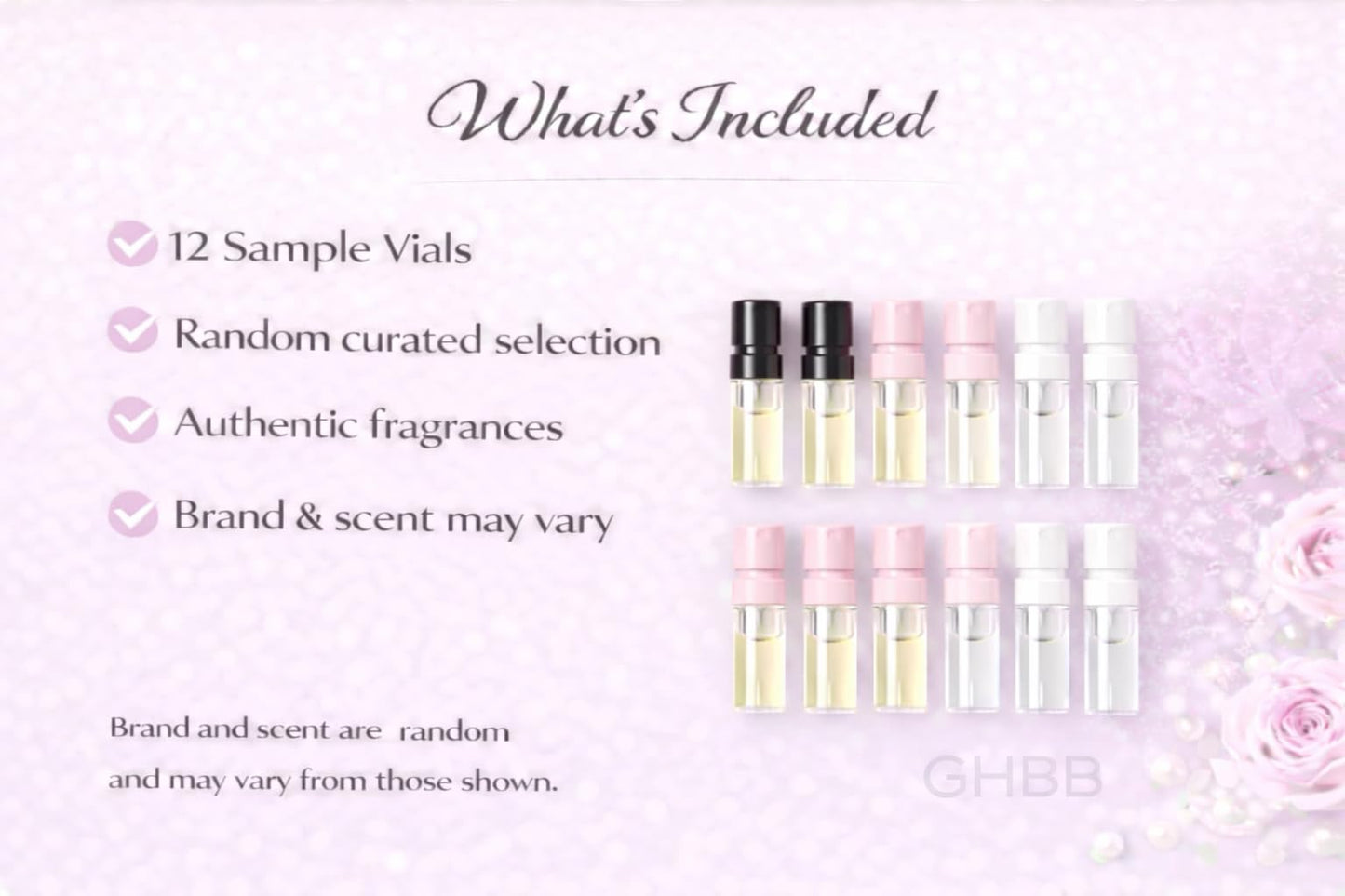 GHBB Womens Perfume Sampler Set - 12 Designer Perfume Samples for Women, Mini Perfume Sampler Discovery Set, Travel Size Fragrance Sample Vials Gift Beauty & Personal Care GHBB
