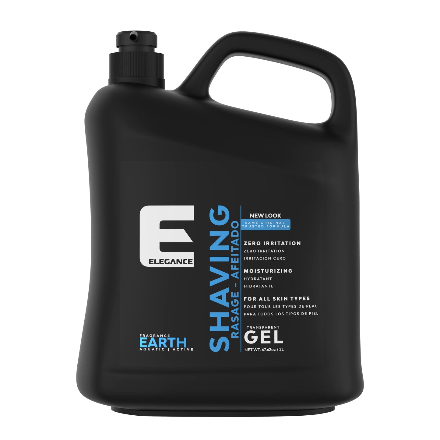 E Elegance Barber Accessories - Transparent Shaving Gel For Men Or Women, Aquatic/Acive Earth Fragrance - The Ultimate Shaving Solution For A Smooth Beauty and Personal Care E Elegance