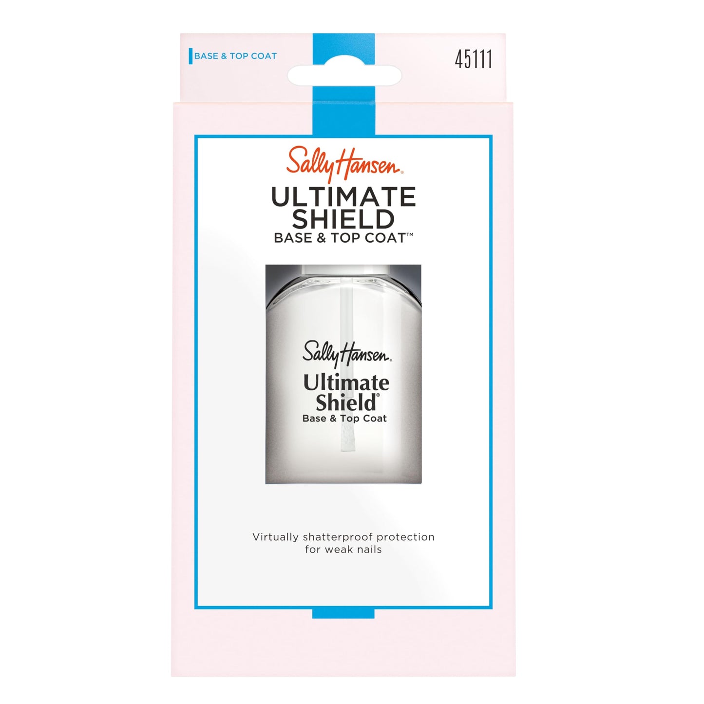 Sally Hansen Nail Treatment Ultimate Shield® Base & Top Coat | Strengthens & Protects Nails | Long-Lasting Clear Finish | Nail Strengthener Beauty & Personal Care Sally Hansen