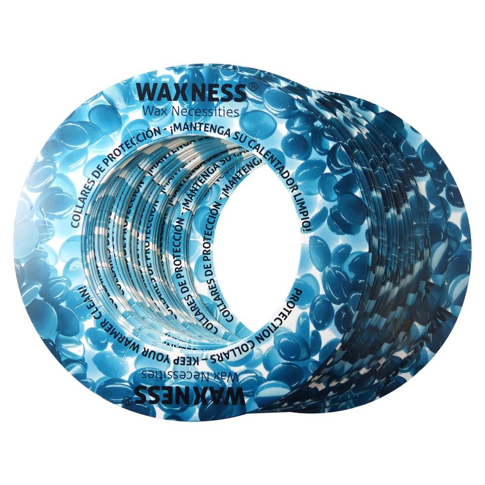 Waxness Waxing Multi-fit Protection Collars for 14-16 Oz Tins and Warmers 50 Pack Teal Beauty and Personal Care Waxness
