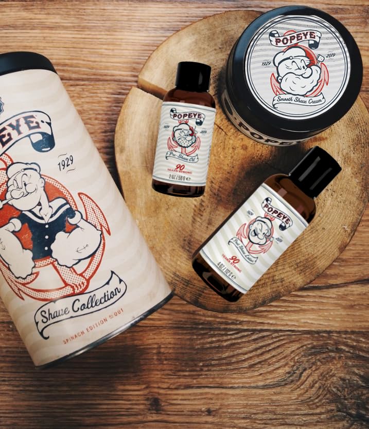 Popeye Shaving Co Nourishing Post Shave Lotion, Soothing Men's Aftershave Lotion for all Skin Types, Sandalwood Scent, 4 oz Beauty and Personal Care Razor MD