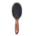 Spornette Deville Boar Bristle Wooden Paddle Hair Brush for Women - Cushion Oval Hair Straightening Brush for Blow Drying, Detangling, Smoothing Beauty & Personal Care SPORNETTE