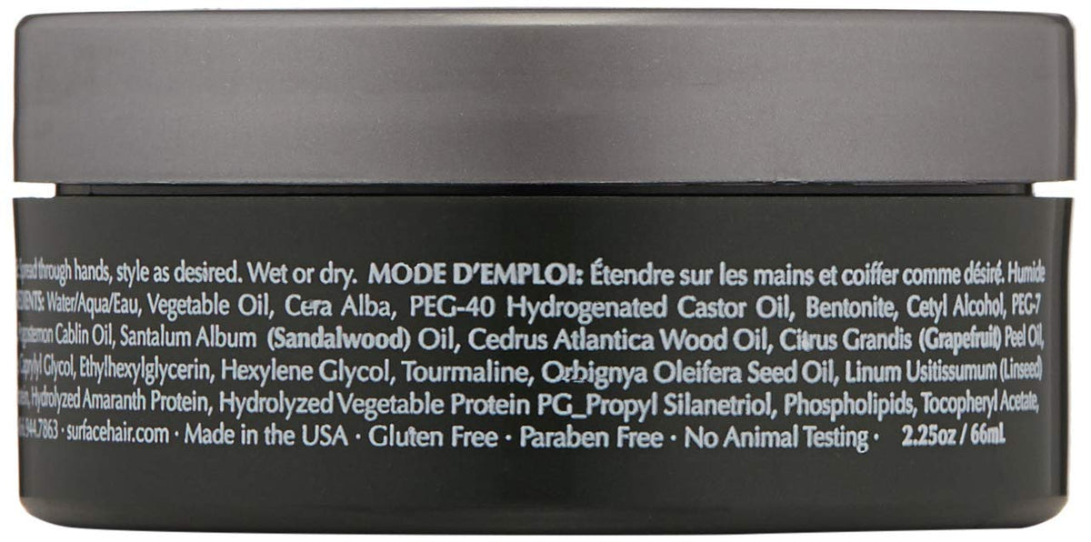 SURFACE Hair Men Styling Mud - Flax and Bamboo Provide Flexible Strong Fibers to Shape Sculpt and Hold Your Matte Style - 2.25 oz Beauty & Personal Care SURFACE