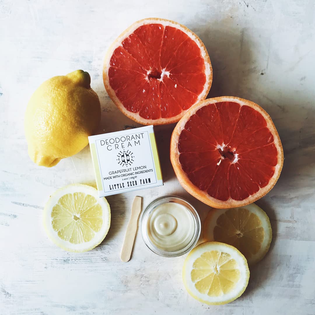 Little Seed Farm All Natural Deodorant Cream - Grapefruit Lemon - Aluminum Free Deodorant for Women or Men, Net Wt. 2.4oz | 68g Beauty & Personal Care Little Seed Farm