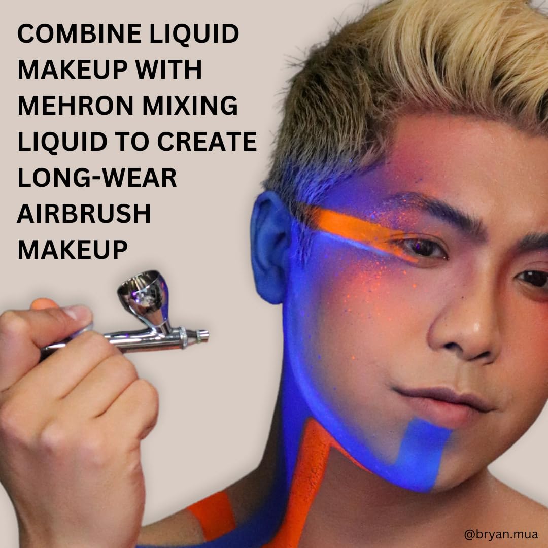 Mehron Makeup Liquid Makeup | Face Paint and Body Paint Perfect for Halloween, Cosplay I Air Brush Compatible Body Paint (1 oz) (RED) Beauty & Personal Care Mehron