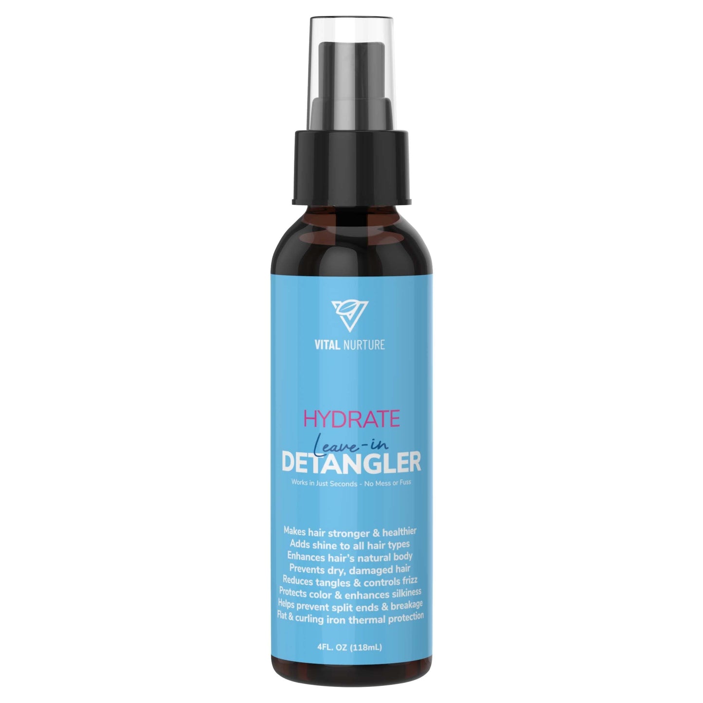 Vital Nurture Hydrate Leave-In Detangler - Adds Instant Shine to Dry and Damaged Hair - Anti-Frizz Detangling Spray with Argan Oil and Aloe Vera Beauty & Personal Care Vital Nurture