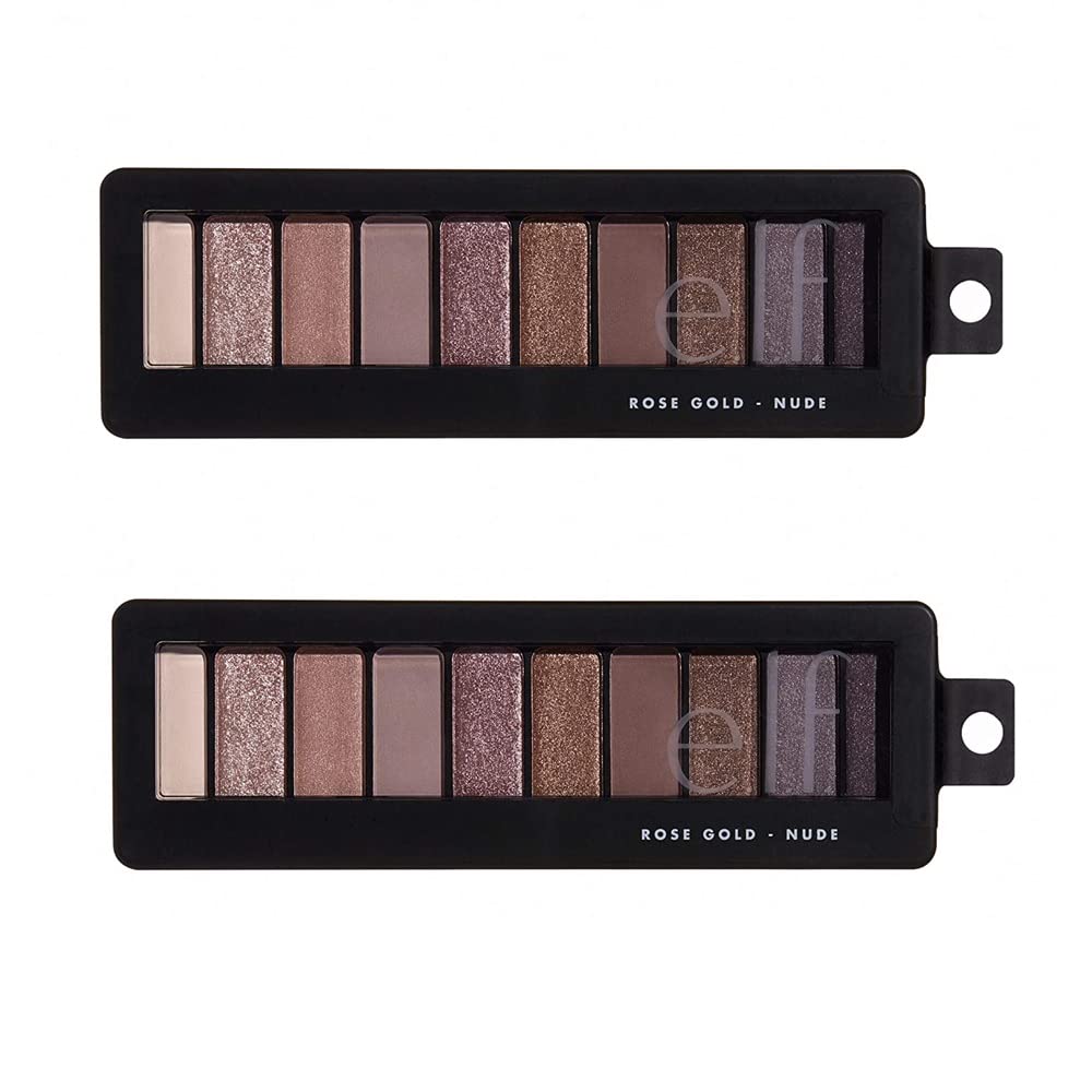 e.l.f. Pack of 2 Eyeshadow Palette, Rose Gold - Nude 83277 Beauty & Personal Care e.l.f.