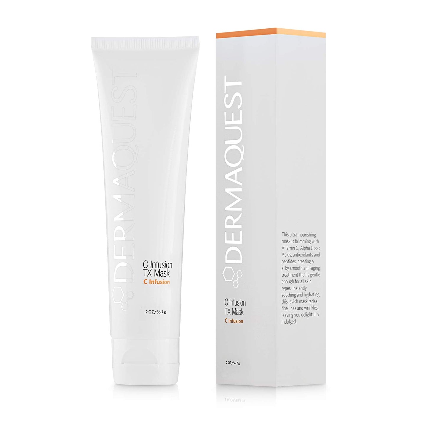 DermaQuest C Infusion TX Anti Aging Vitamin C Face Mask - Brightening & Energizing Pore Minimizing Facial Mask For Women & Men (2oz) Beauty & Personal Care DermaQuest