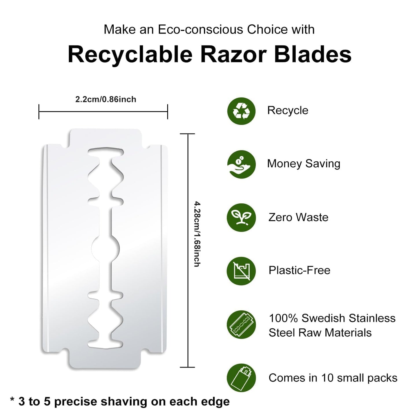 Platinum Coated Safety Razor Blades, 50 Count Beauty and Personal Care BULIMICA