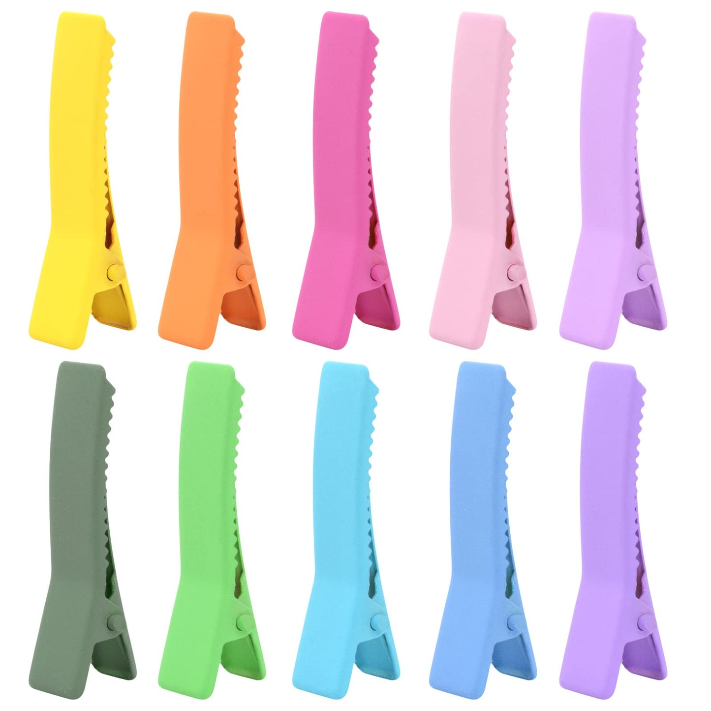 50pcs Colorful Alligator Duckbill Hair Clips Alloy Double Prong Curl Clips Sectioning Hairclips Non-slip Hairpin Barrettes for Women Hair Extensions Beauty & Personal Care Hmjpng