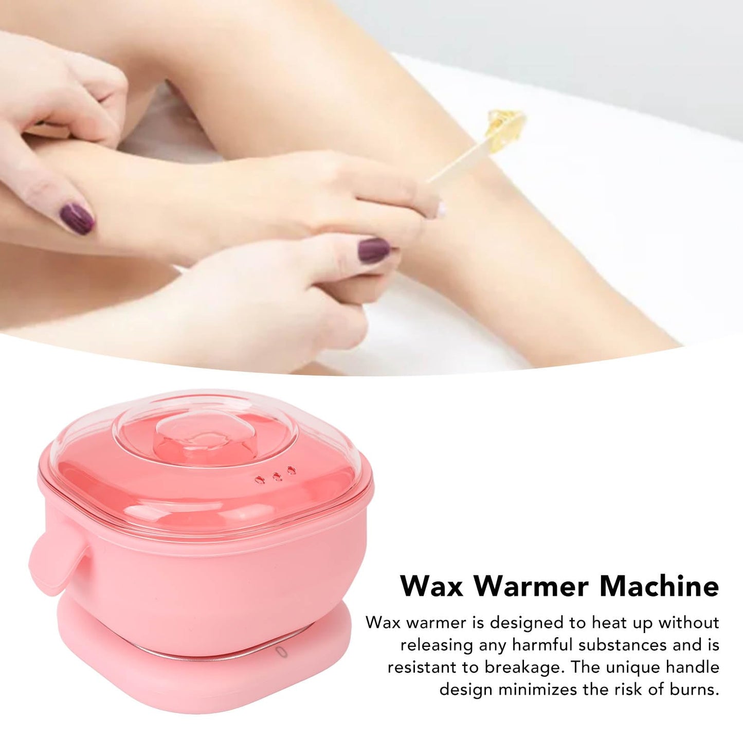 Wax Warmer for Hair Removal, Electric Hot Wax Heater Machine 400ml Silicone Melting Pot Liner Waxing Kit for Women Men Body Legs Beauty and Personal Care Ejoyous