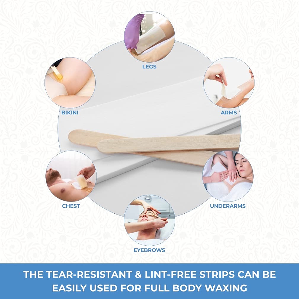 ForPro Professional Collection Non-Woven Epilating Strips, White, Tear-Resistant, Pre-Cut Strips For Hair Removal, 3" W x 9" L, 500-Count Beauty & Personal Care ForPro Professional Collection