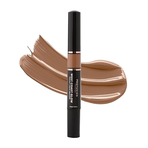 Profusion Cosmetics West Coast Glow Liquid Bronzer - Lightweight Buildable Face & Body Makeup, Vitamin-Enriched Hydrating Formula, Radiant Sun-Kissed Beauty & Personal Care Profusion Cosmetics