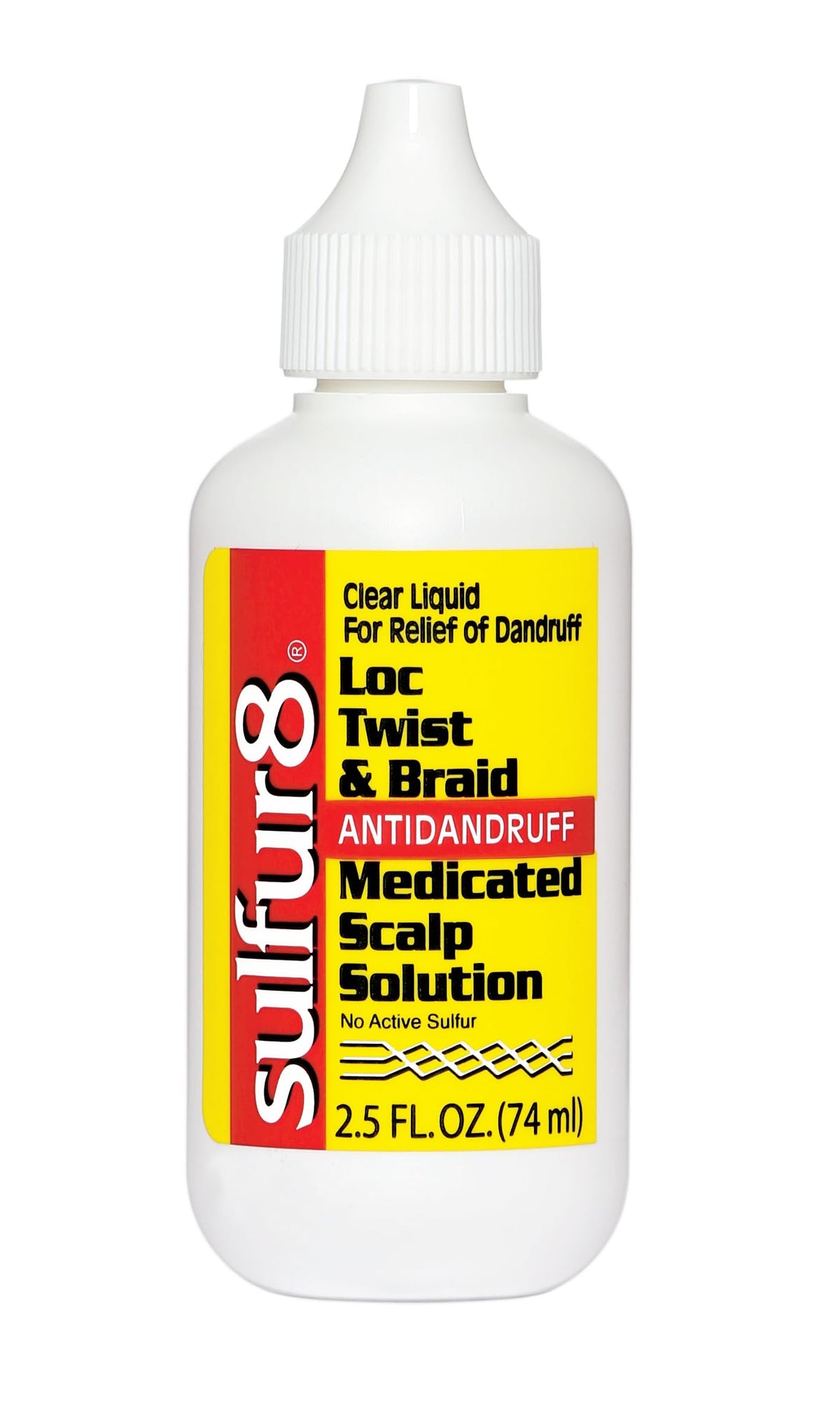 Sulfur8 Loc Twist & Braid Medicated Scalp Solution 2.5 oz - Helps Control Dandruff Flakes, Itchy Scalp Relief & Moisturizing Scalp Treatment for Locs,