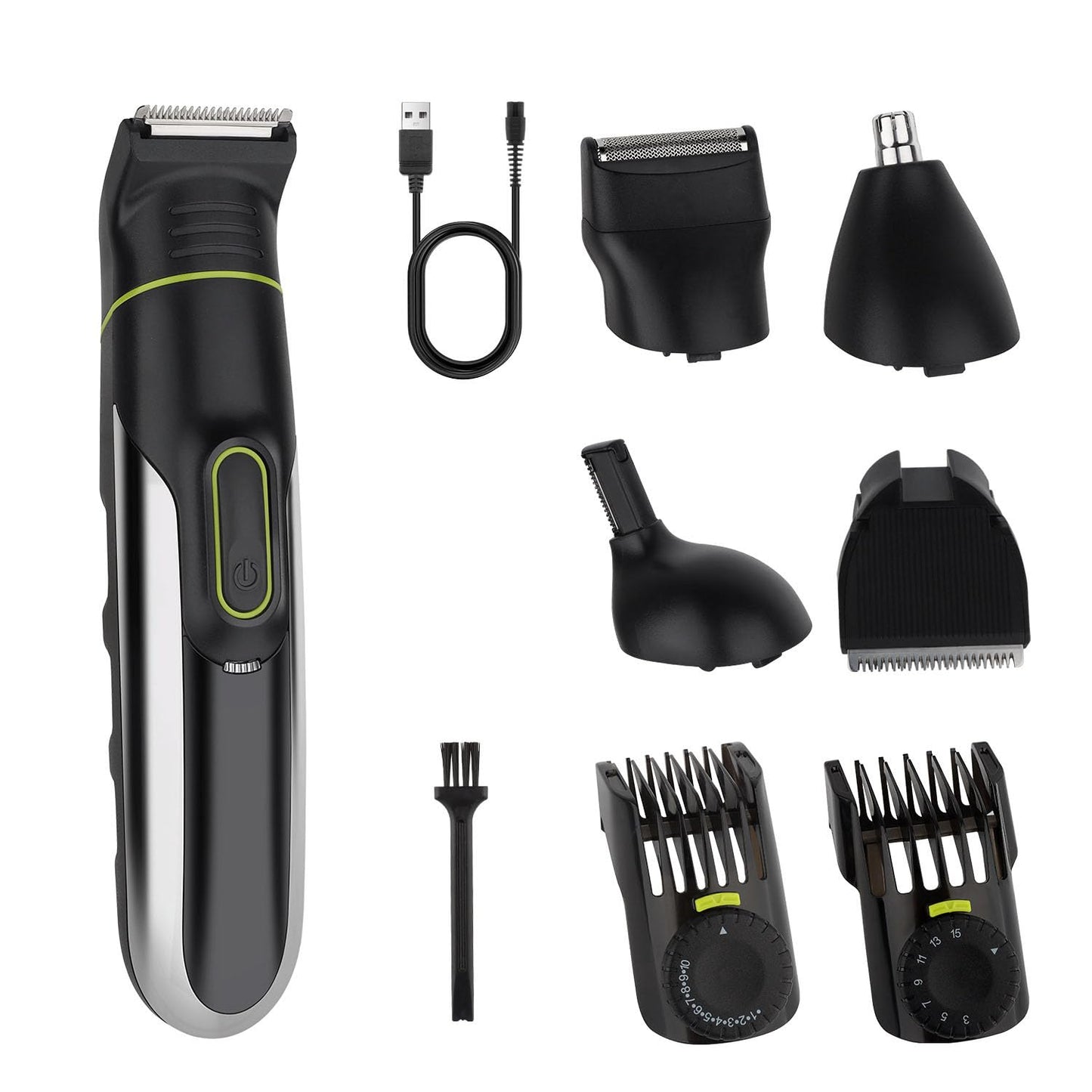 GLESVOWIO 5 in 1 Hair Clippers Adjustable Beard Trimmer for Men Professional Cordless Barber and Trimmers Set Cutting Kit Electric Shaver for Nose Ear Beauty and Personal Care GLESVOWIO