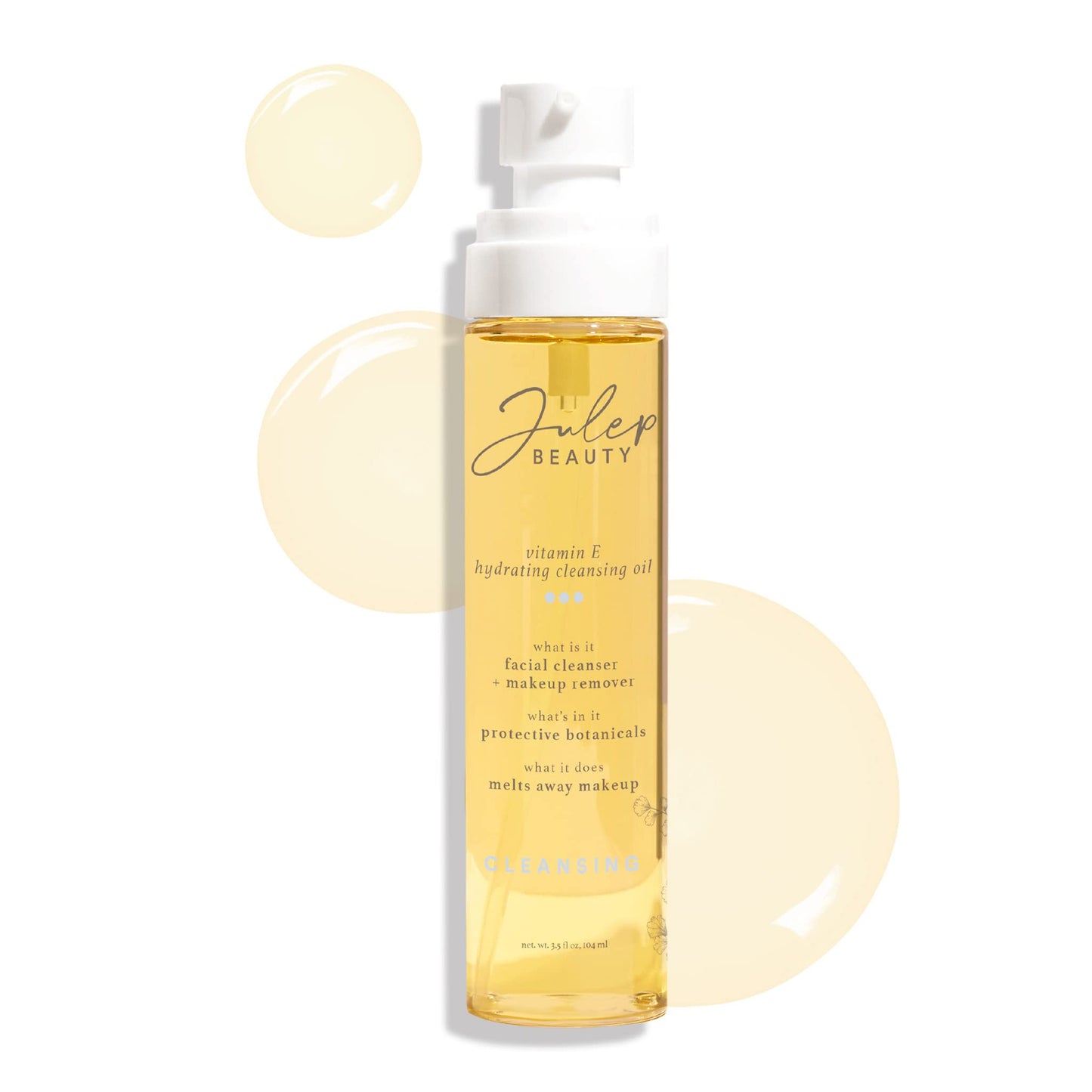 Julep Vitamin E Hydrating Cleansing Oil and Makeup Remover - Face Wash for Normal to Dry Sensitive Skin - 3.38 Fl Oz - Rosehip and Olive Oil Face Beauty & Personal Care Julep