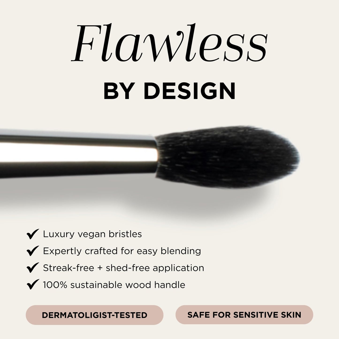 HALEYS Beauty Crease Eyeshadow Makeup Brush, Medium Fluffy Tapered Blending Brush for Eye Shadow & Highlighter Make Up, Seamless Application for Cream Beauty & Personal Care HALEYS