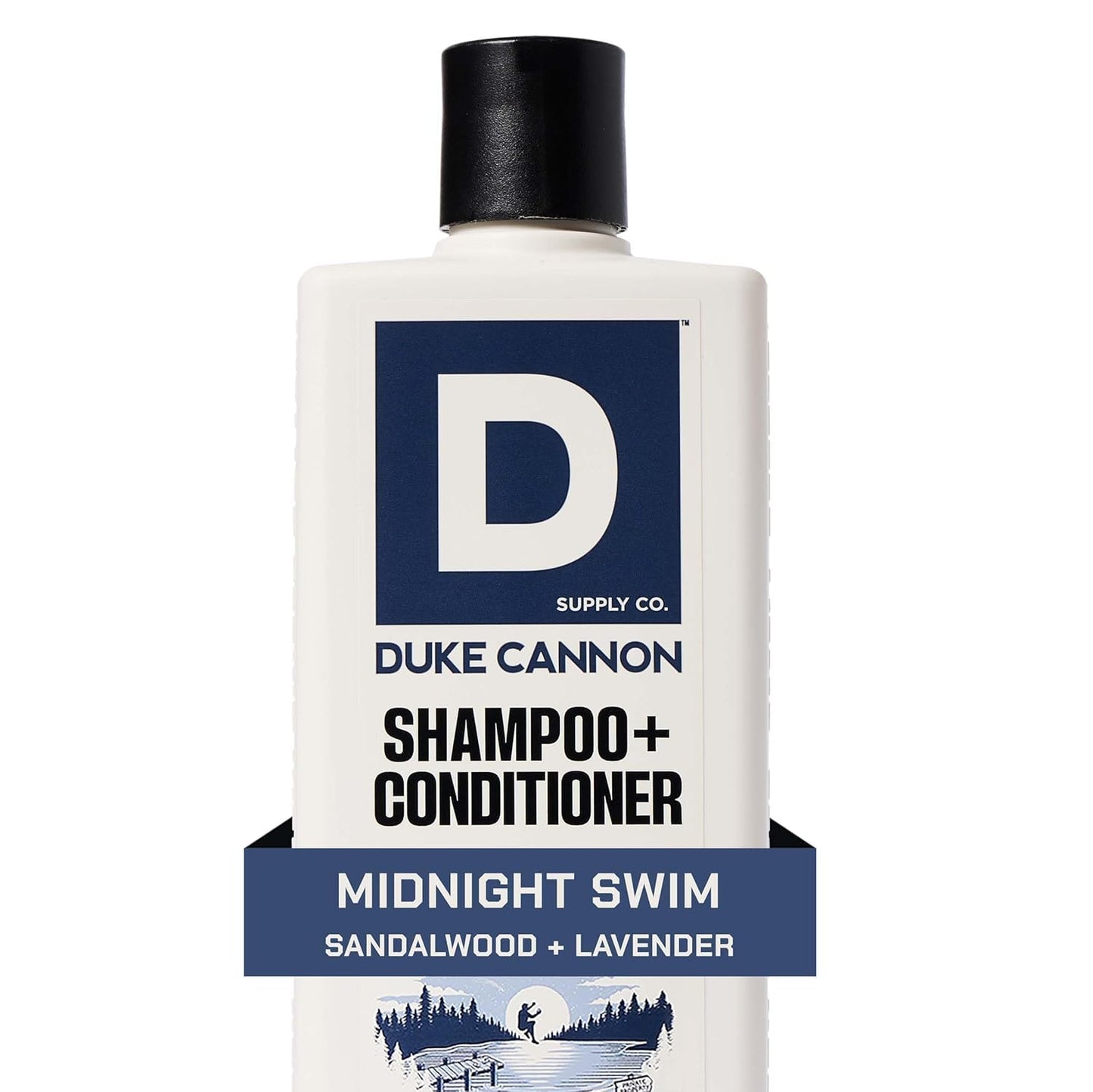 Duke Cannon Supply Co. Midnight Swim 2-in-1 Shampoo and Conditioner for Men - 14 fl oz - Sandalwood + Lavender Scent - Made with Tea Tree Oil Beauty & Personal Care Duke Cannon Supply Co.