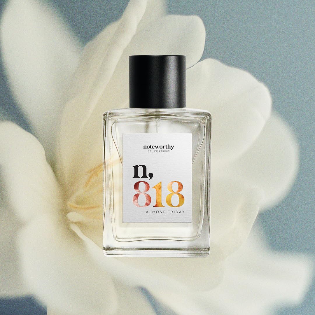 Noteworthy n,818 Almost Friday Eau De Parfum - Jasmine, Milk, Rosewood | Sophisticated, Warm Fragrance for Any Occasion | Long-lasting Unisex Perfume Beauty & Personal Care Noteworthy