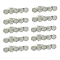10 Pieces Metal Hair Clips with Blank Round Tray Base Fits 12mm Round Hair Clip Cabochon Settings Hair Barrettes with Blank Hairgrip Base Trays Beauty & Personal Care lasenersm