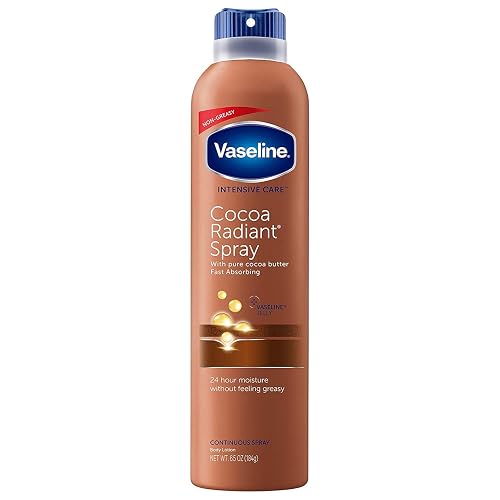 Vaseline Cocoa Radiant Body Lotion Spray, Fast-Absorbing with Pure Cocoa Butter, 6.5 oz Beauty & Personal Care Vaseline