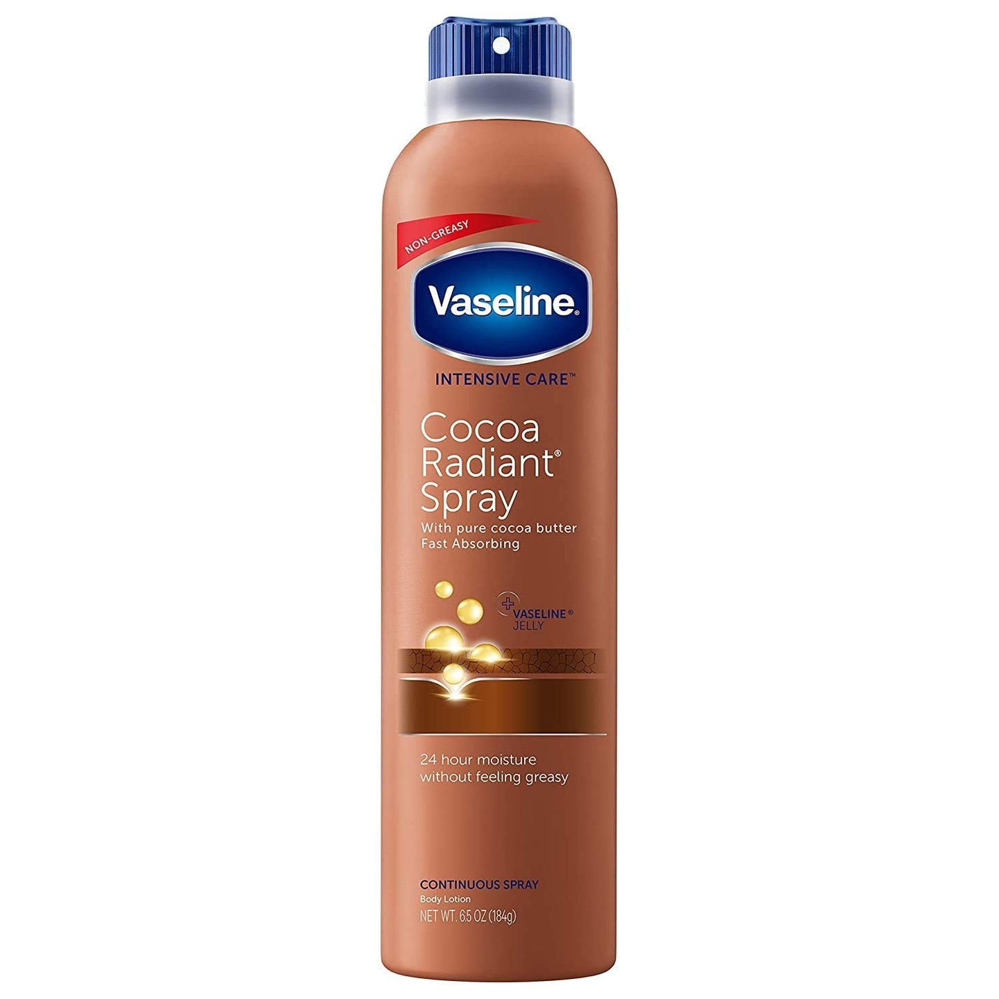Vaseline Cocoa Radiant Body Lotion Spray, Fast-Absorbing with Pure Cocoa Butter, 6.5 oz Beauty & Personal Care Vaseline
