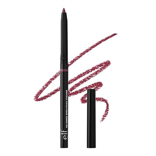 e.l.f. No Budge Retractable Eyeliner, Creamy, Ultra-Pigmented & Waterproof, Creates Bold & Defined Lines, Vegan , Ruby Beauty & Personal Care e.l.f.