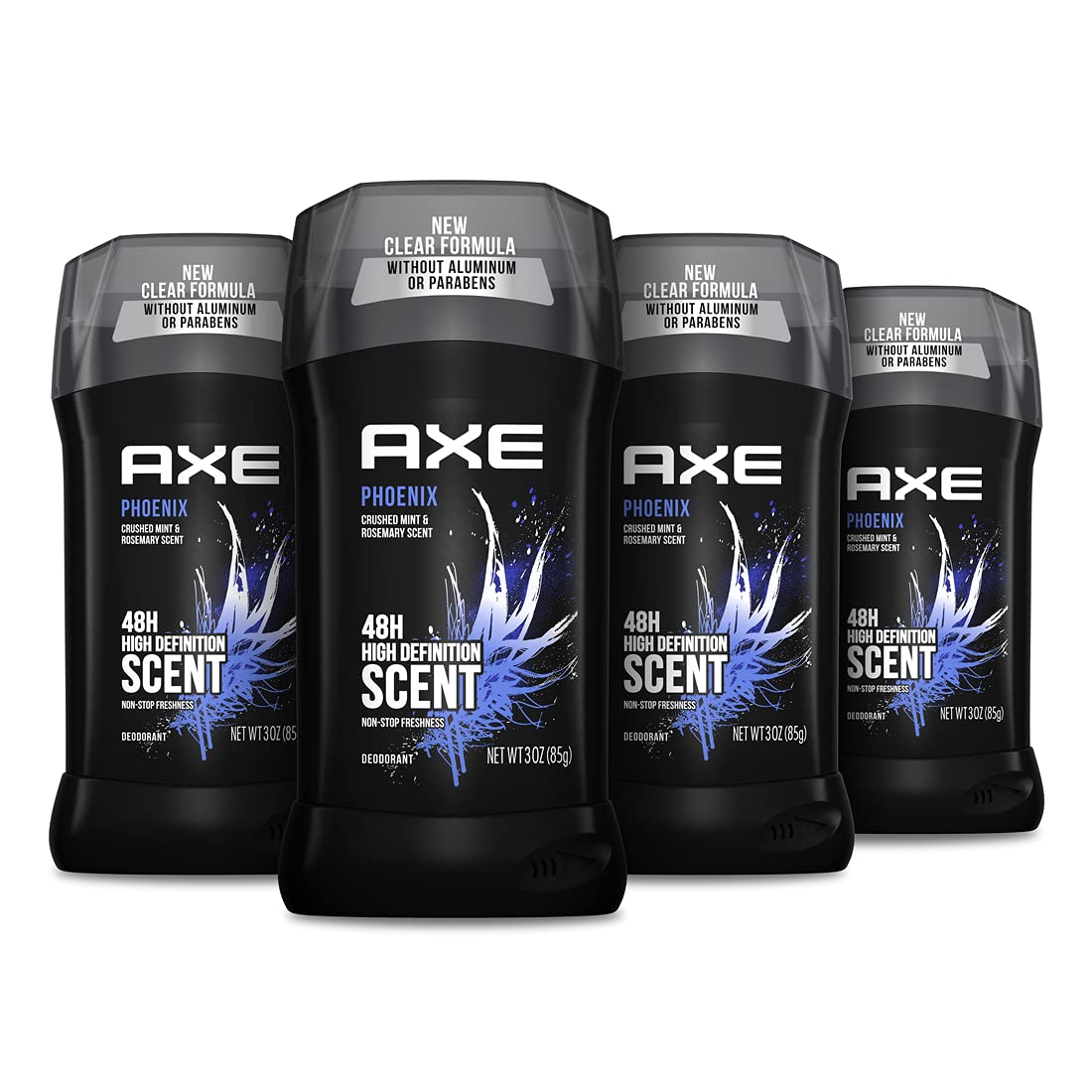 AXE Phoenix Deodorant 48H Odor Protection Crushed Mint & Rosemary Aluminum Free Deodorant for Men 3 Ounce (Pack of 4) Beauty & Personal Care AXE