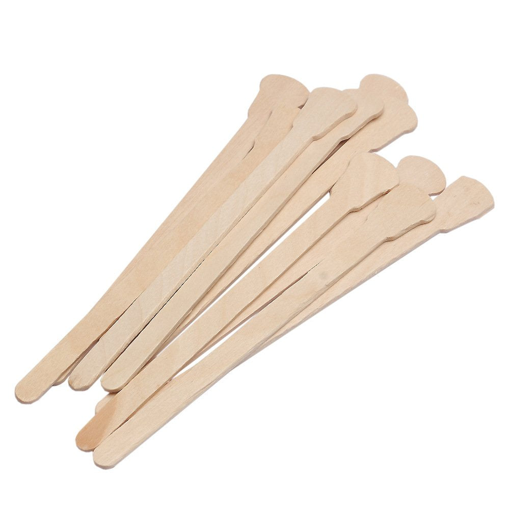 Fodattm 100PCS Wood Wax Applicator Sticks Spatulas for Eyebrow Nose Hair Removal Ice Cream and Mask Sticks Applicator Beauty and Personal Care Fodattm