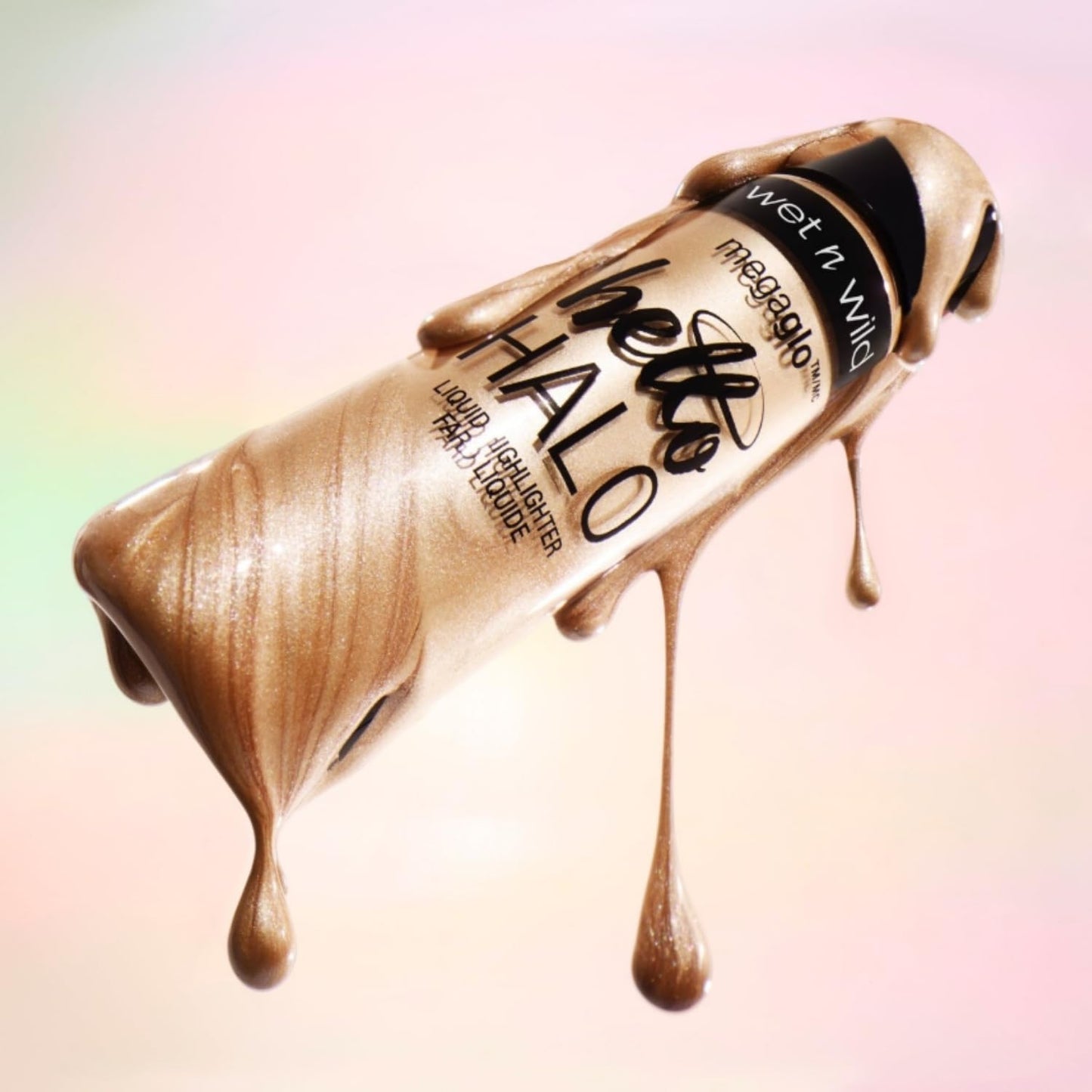 wet n wild MegaGlo Hello Halo Liquid Highlighter Makeup, Shimmer, Gold Guilded Glow Beauty & Personal Care wet n wild