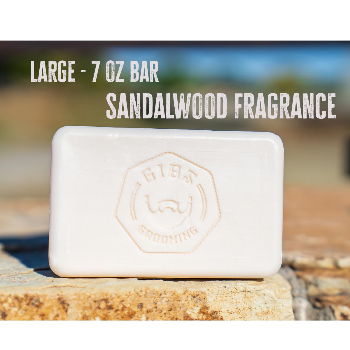 GIBS Bio Fuel, Moisturizing, Long-Lasting, Sandalwood, 7oz Bar Soap Beauty & Personal Care GIBS