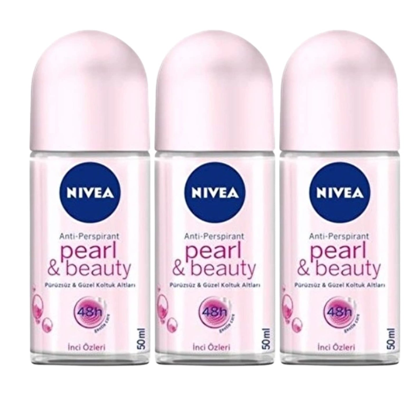 Nivea Women Deodorant Roll On Pearl & Beauty Pack of 3 - 50ml (1.69 fl oz) Beauty and Personal Care NIVEA