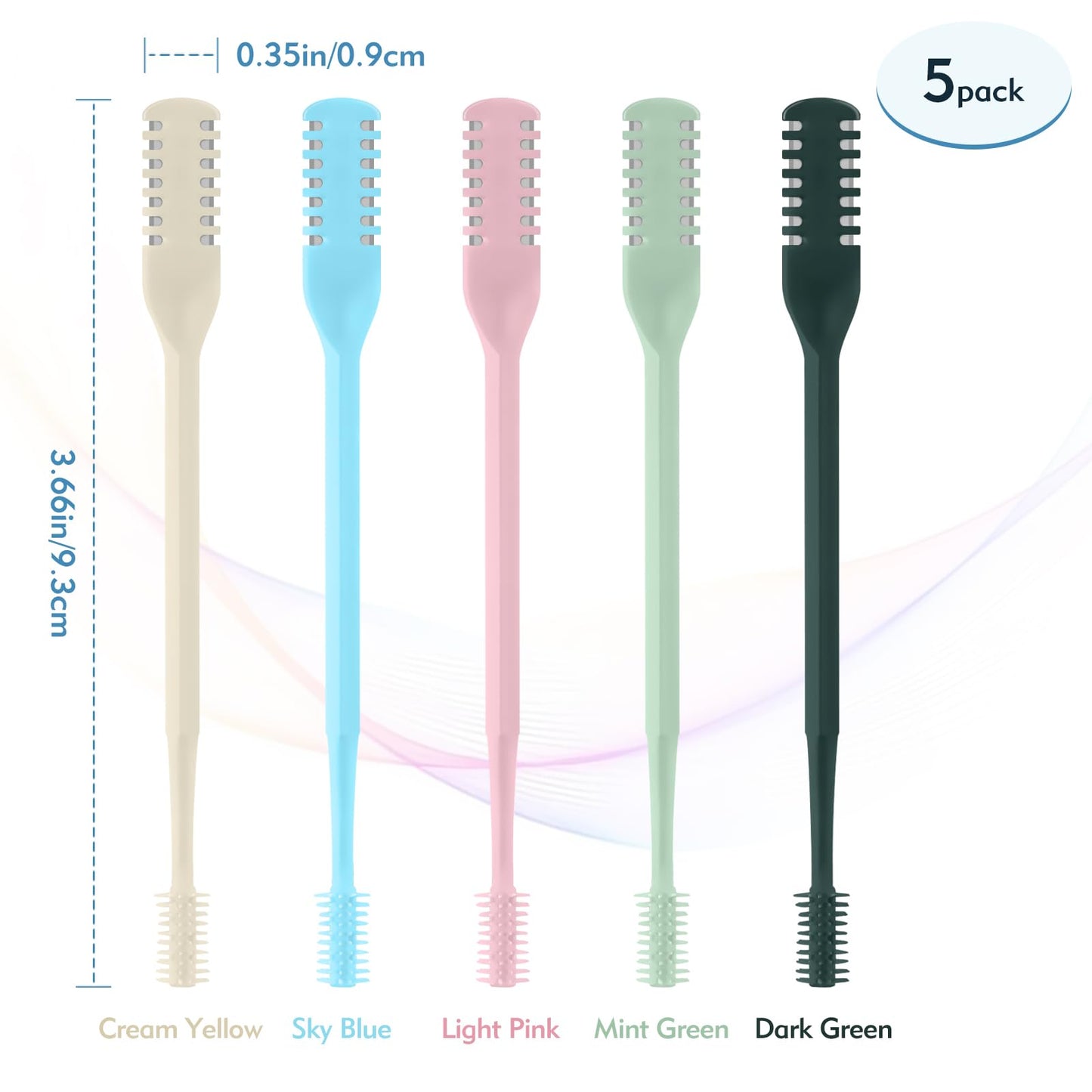 CNDNO 5Pcs 2-in-1 Nasal Hair Cutter, Double Sided Nose Hair Cutter, Portable 360° Rotating Manual Nose Hair Trimmer for Men and Women, Colorful Beauty and Personal Care CNDNO