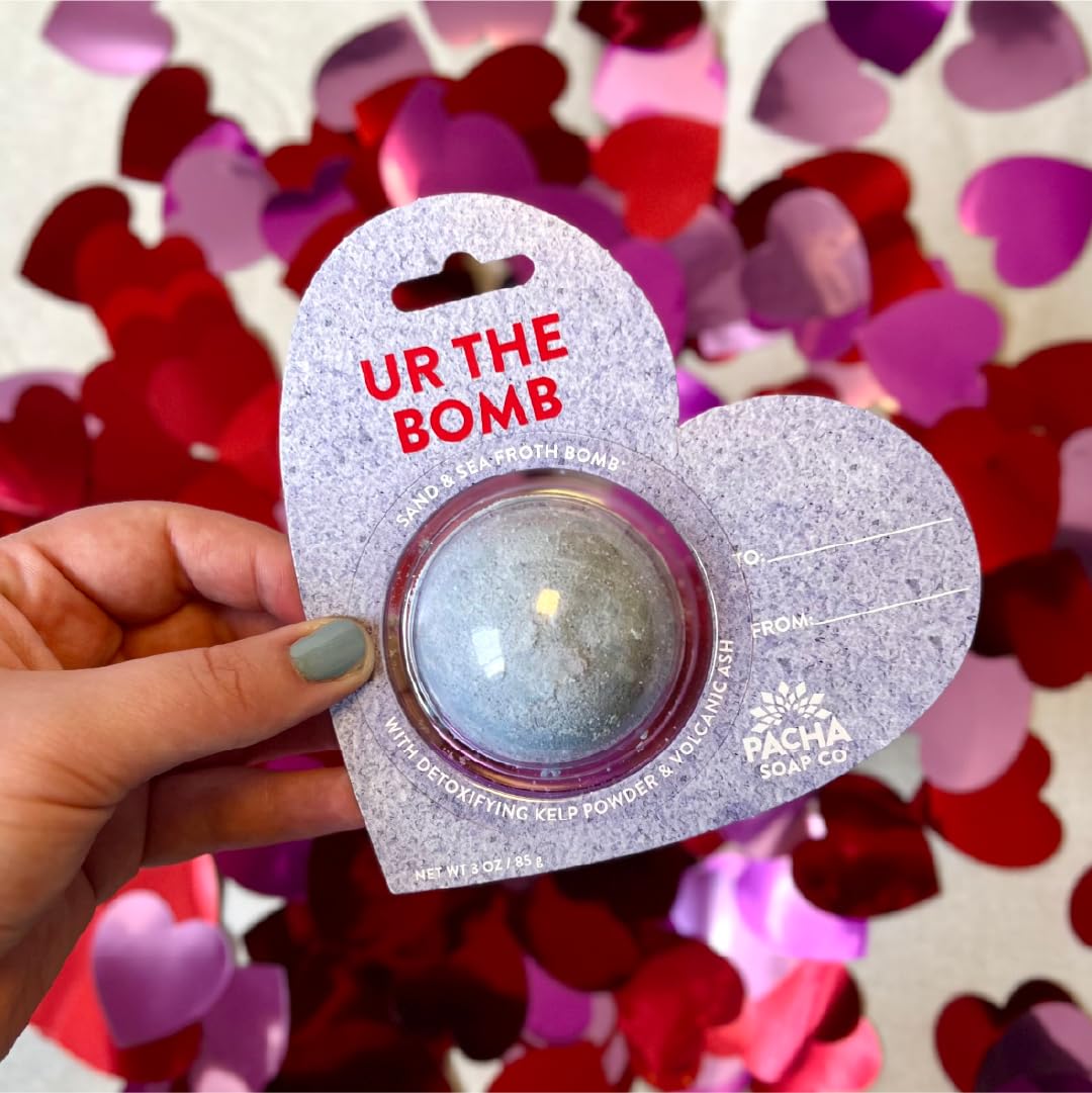 PACHA SOAP Co. Bath Bomb Cards, UR The Bomb, 3-Pack - Scents of Sand & Sea, Nourishing, Moisturizing, Naturally Derived & Handcrafted in The USA Beauty & Personal Care Pacha Soap Co
