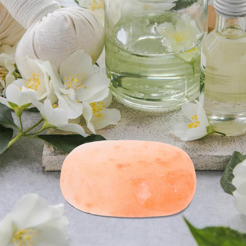 PACKOVE Salt Stones For Massage, Massage Rocks Stones Exfoliating Bath Salt Stones Dead Sea Salt Healing Stone Heated Warmer Stone For Spa Beauty and Personal Care PACKOVE