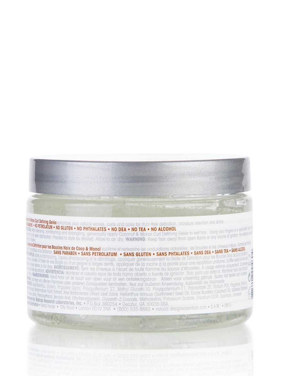 Design Essentials Natural Coconut & Monoi Curl Defining Gelée with Sunflower Oil, Lightweight Frizz Control for Curly & Coily Hair, 12 oz Beauty & Personal Care Design Essentials