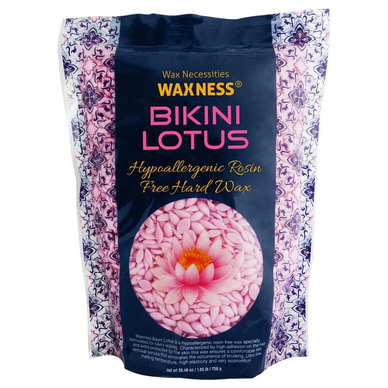 Waxness Bikini Lotus Stripless Waxing Kit with W-CUBE Digital Wax Heater, 1.65 lb (750 g) Hard Wax Beads - Rosin-Free Bikini Wax for Sensitive Areas Beauty and Personal Care Waxness