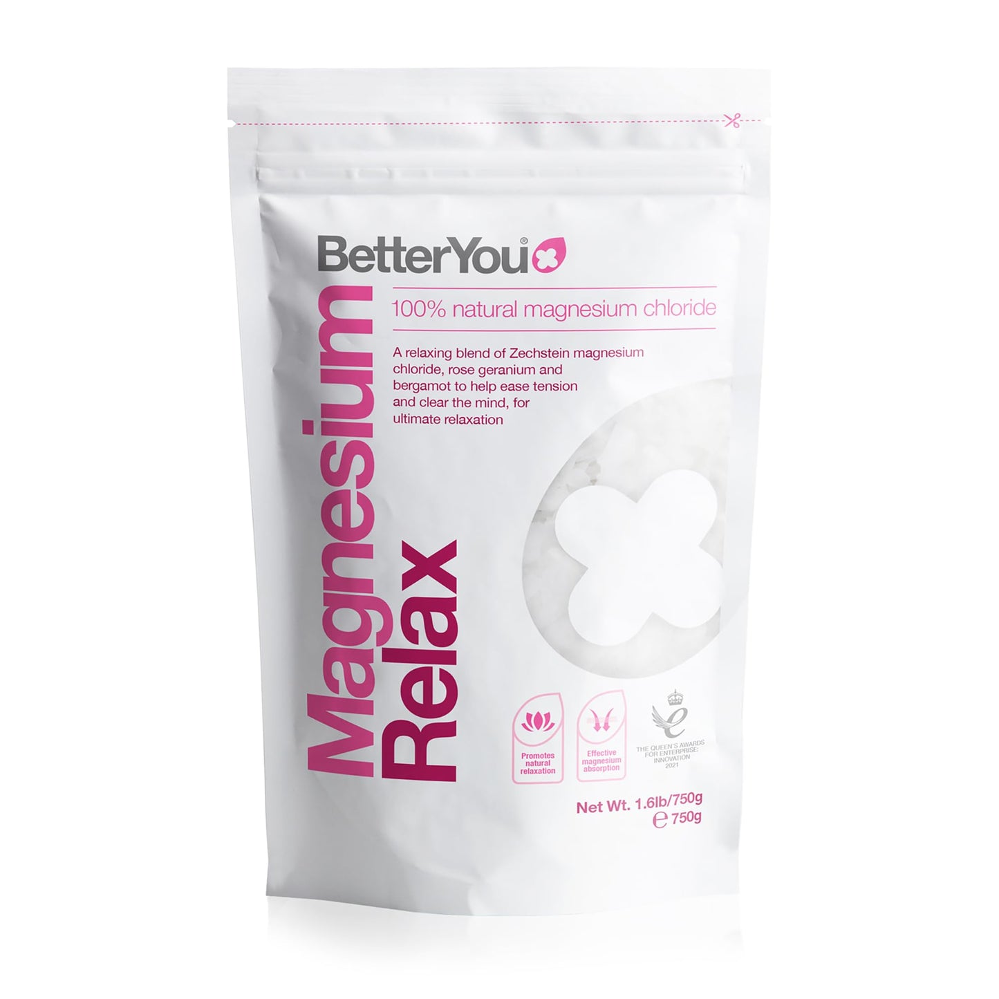 BetterYou Magnesium Relax Bath Flakes - Body Recovery Bath Salts with Magnesium - For Skin Health & Sore Muscle Relief - With Essential Oils - 1.6 lb Beauty and Personal Care BetterYou
