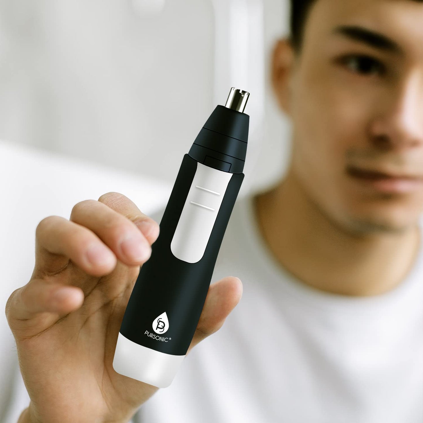 PURSONIC Precision Nose and Ear Hair Trimmer -Painless Eyebrow & Facial Hair Trimmer for Men & Women - Effortlessly Groom Unwanted Hair-Battery Beauty and Personal Care PURSONIC