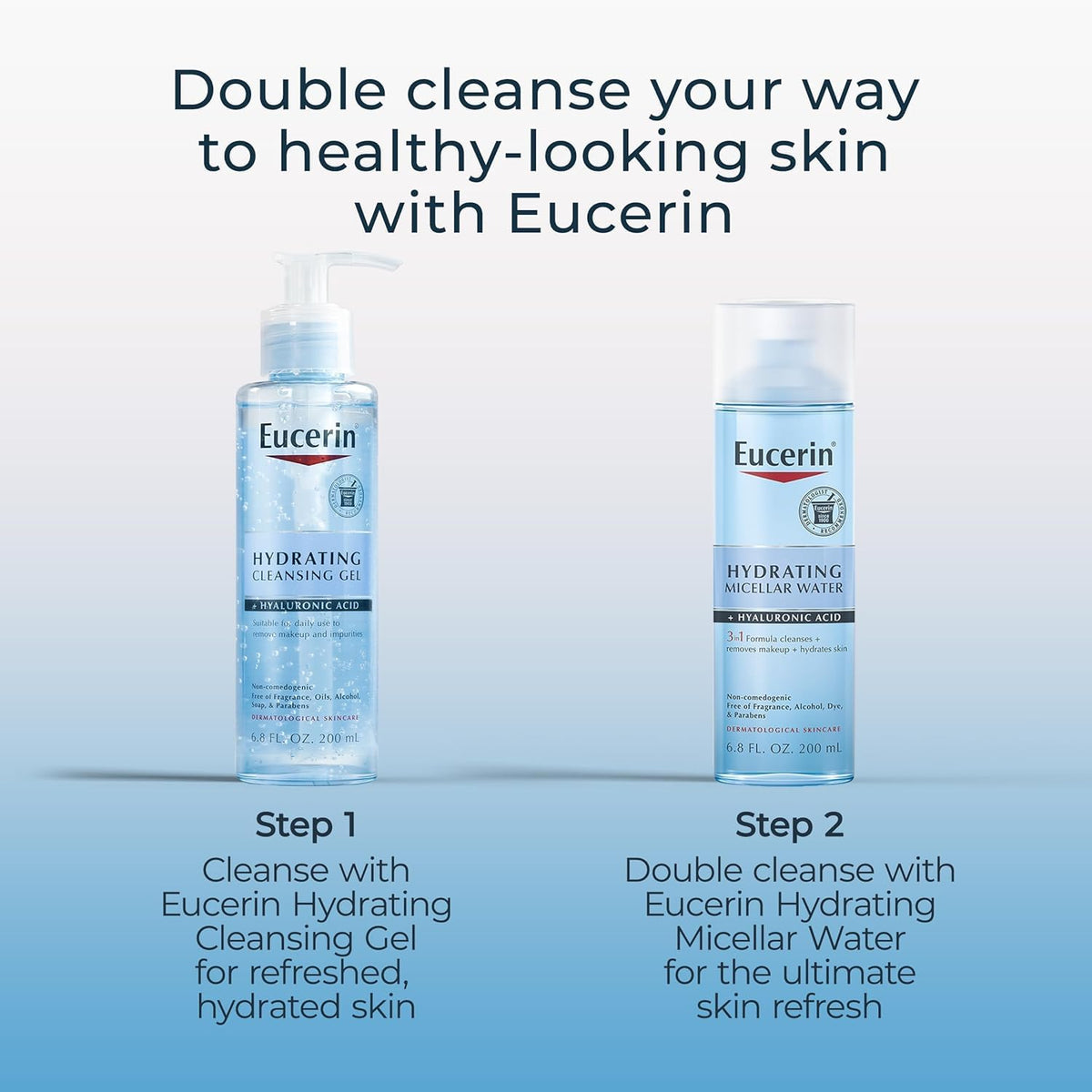 Eucerin Hydrating 3-in-1 Micellar Water, Formulated with Hyaluronic Acid, 6.8 Fl Oz Bottle Beauty & Personal Care Eucerin