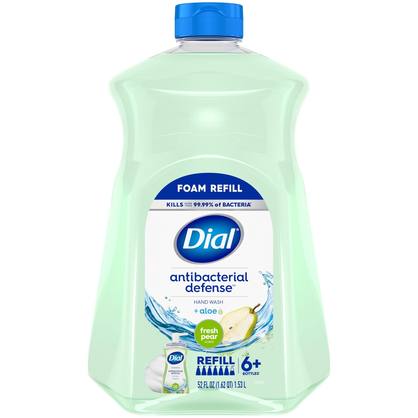 Dial Antibacterial Foaming Hand Soap Refill, Fresh Pear, 52 fl oz Beauty & Personal Care Dial