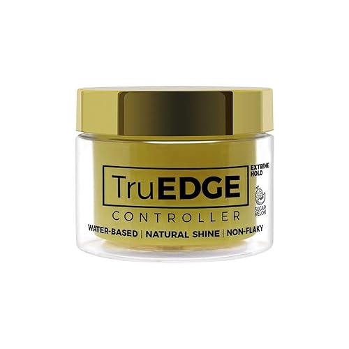 Tyche TruEDGE Controller Extreme Hold Water-Based Pomade - Ntaural Shine & Non-Flaky Scented Edge Control - Perfect for Hair-Braiding (Sugar Melon) Beauty & Personal Care Tyche