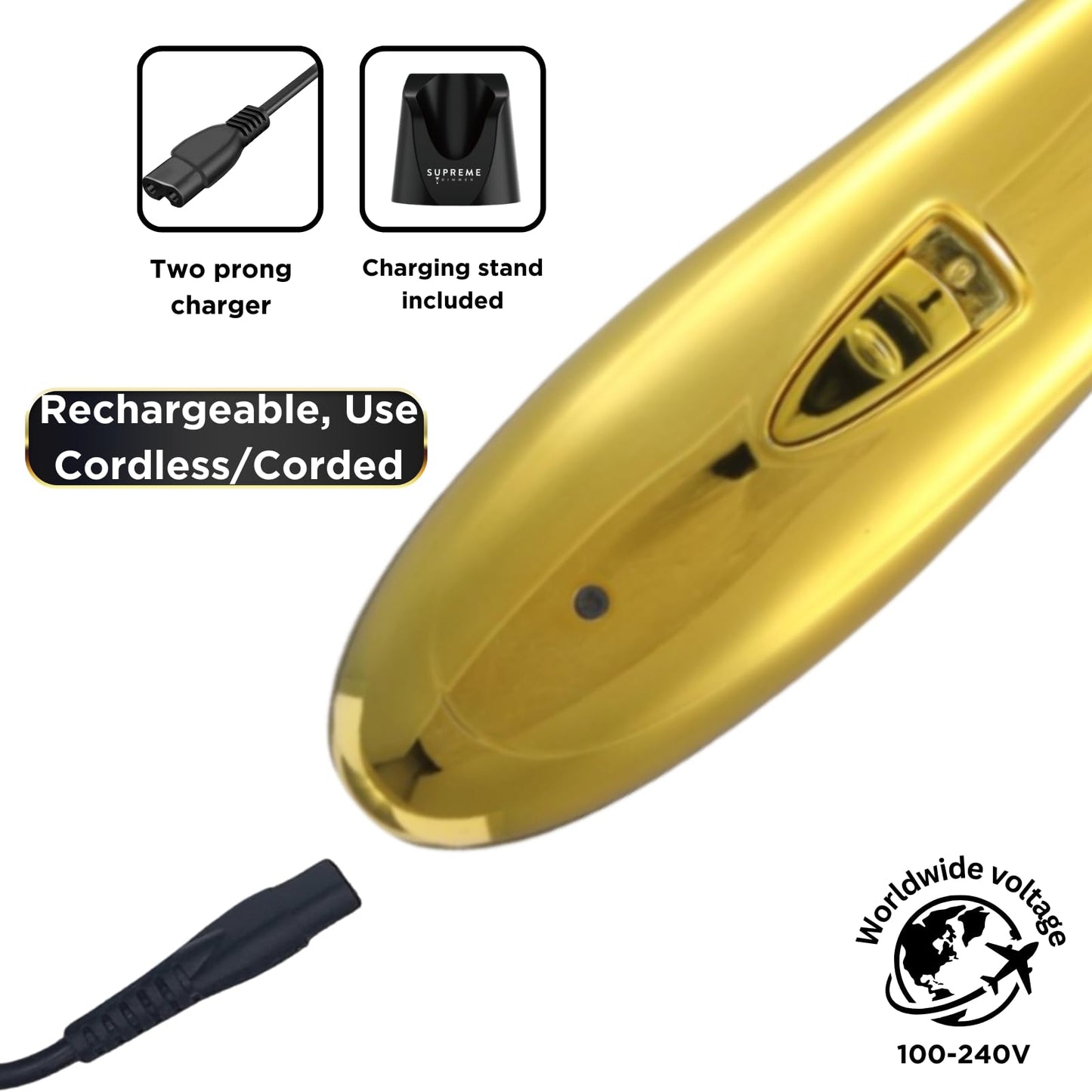 Supreme Trimmer Professional T Shaper - Cordless Hair & Beard Liner for Men - Low Noise, Precision Edger Clippers - Ideal for Sensitive Skin, Kids Beauty and Personal Care Supreme Trimmer